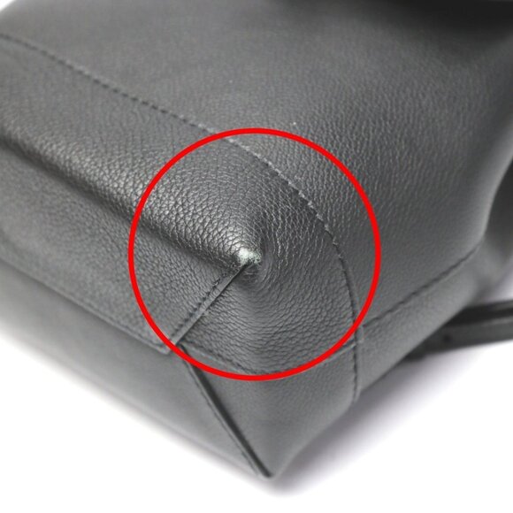 LOUIS VUITTON Black Leather Backpack - Picture 7 of 16